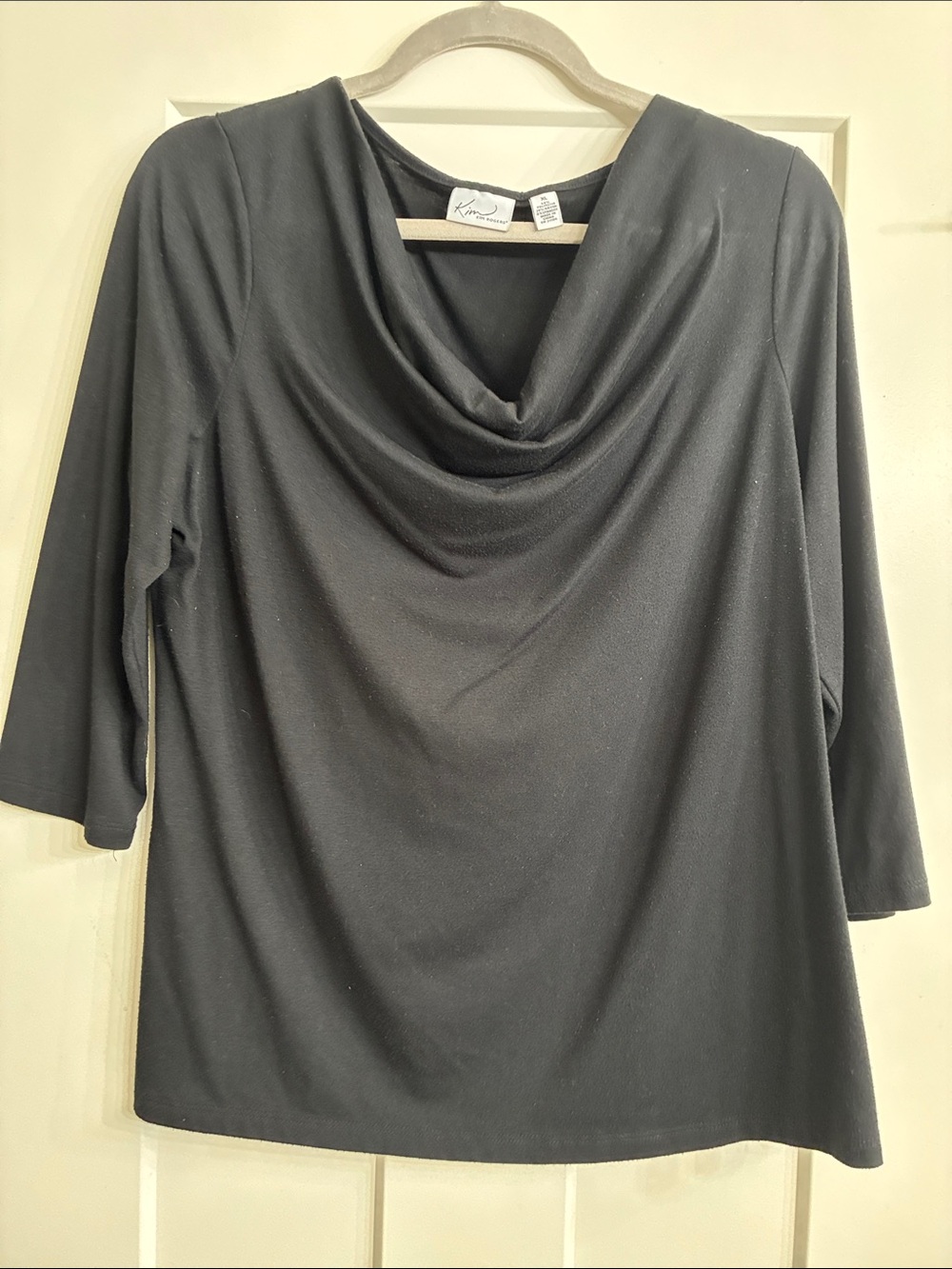 Kim Rogers Black Cowl Neck Sweater